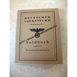 WW2 - Repro de Soldbuch Volksturm